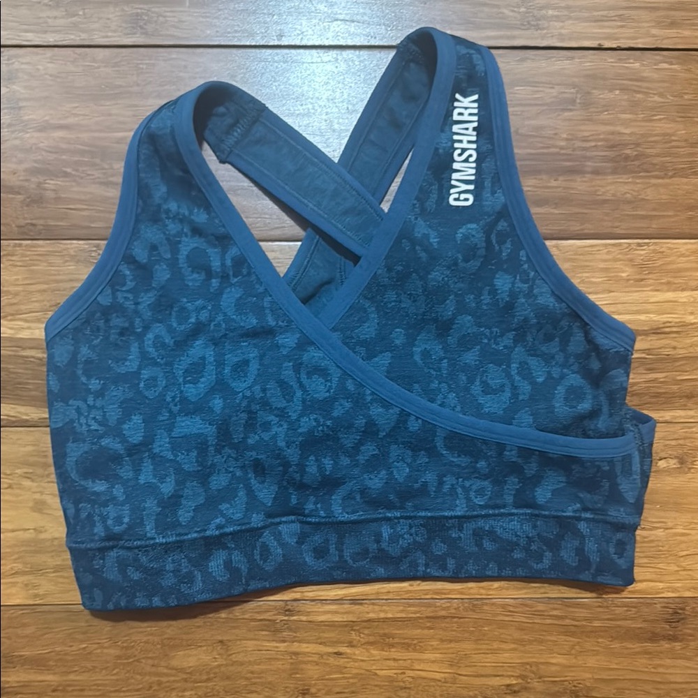Gymshark Blue Racerback Sports Bra small